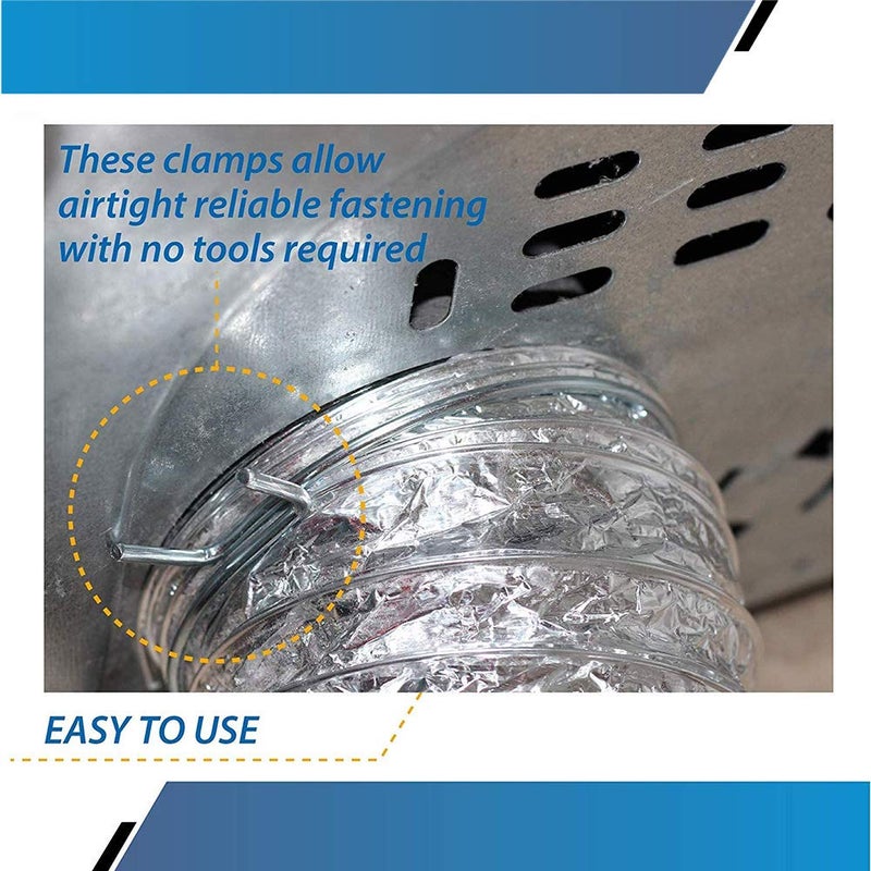Raven Dryer Vent Tension Clamp - 4â€ Diameter (10 Pack) - Image 5